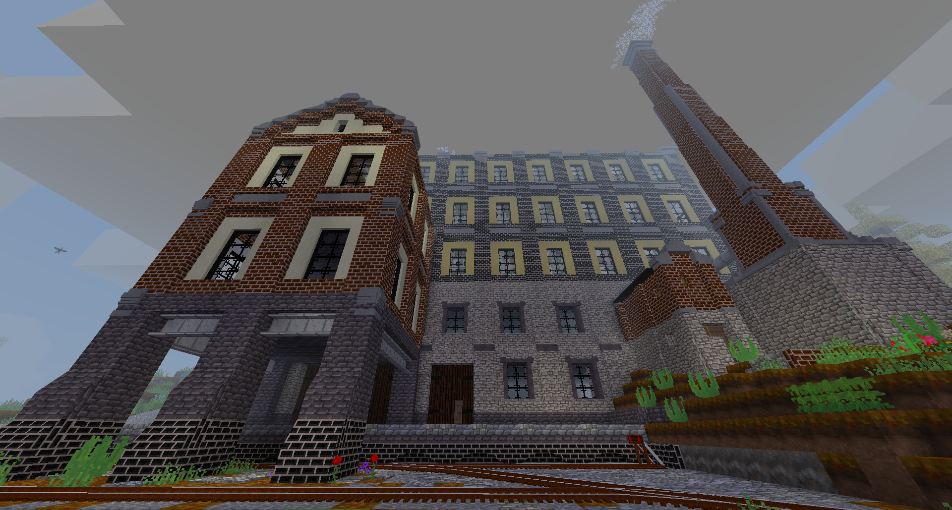An industrial facility in Walton's Forest, a 19th-century-themed city built by TomBuilder on Tunnelers' Abyss. Shot by pups.