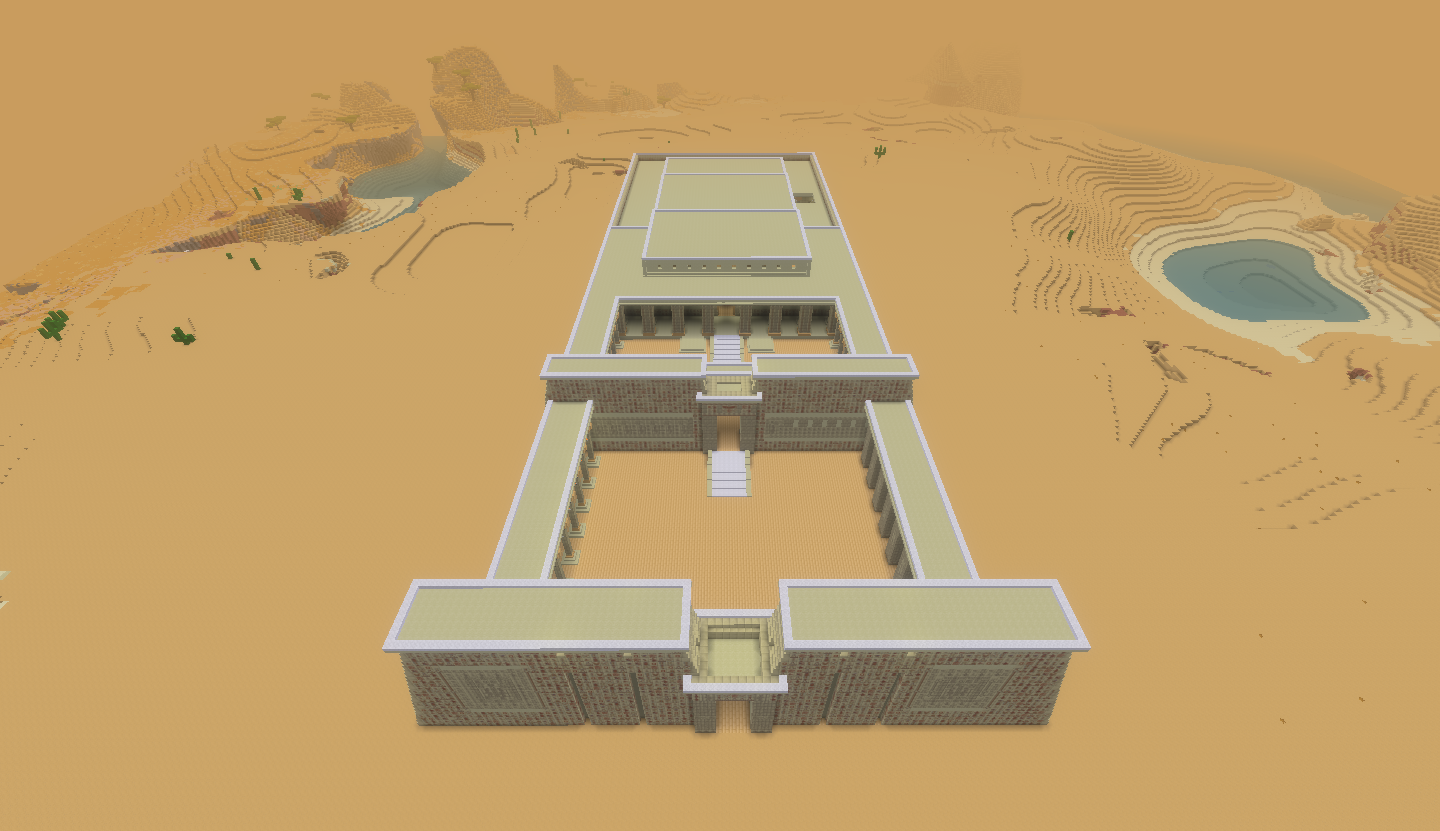 "Egyptian Temple" by jdiego, built using references of the Mortuary Temple of Ramesses III at Medinet Habu